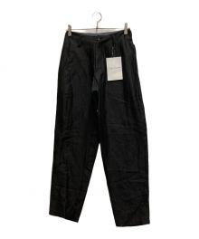 YOHJI YAMAMOTO（ヨウジヤマモト）の古着「HIGH TWISTED GABARDINE LOW-RISE BASIC PANTS」｜ブラック