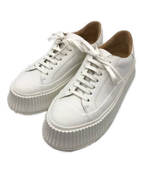 JIL SANDER（ジルサンダー）JIL SANDER (ジルサンダー) Vulcanized Leather Sneakers ホワイト サイズ:39の古着・服飾アイテム