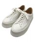 JIL SANDER（ジルサンダー）の古着「Vulcanized Leather Sneakers」｜ホワイト