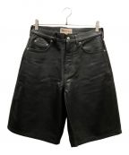 stussyステューシー）の古着「BIG OL' SHORT LEATHER」｜ブラック