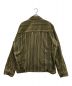 CAMIEL FORTGENS (カミエルフォートヘンス) DENIM JACKET VELVET COTTON MULTI GREEN STRIPE グリーン サイズ:Ⅼ：25000円