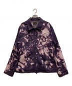 Needlesニードルズ）の古着「Bleach-Splattered Denim Jacket」｜パープル