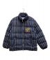 FIRST DOWN（ファーストダウン）の古着「B EMBLEM STRIPED FIRST DOWN JACKET」｜ネイビー×イエロー