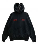 ENNOY×NETFLIXエンノイ×ネットフリックス）の古着「「HOODIE」 ロゴ刺繍プルオーバーパーカー」｜ブラック