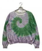 DISCOVEREDディスカバード）の古着「Tie dye print knit」｜グリーン×パープル