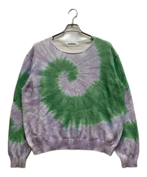 DISCOVERED（ディスカバード）DISCOVERED (ディスカバード) Tie dye print knit グリーン×パープル サイズ:3の古着・服飾アイテム