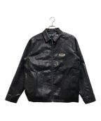 THE BLACK EYE PATCHブラックアイパッチ）の古着「JEANS LOGO PYTHON COATED DENIM JACKET」｜ブラック