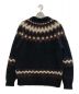 BATONER (バトナ―) MOHAIR NORDIC CREW NECK ブラック×ブラウン サイズ:2：12000円