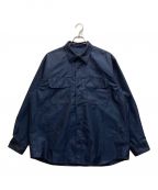 SOPH.ソフネット）の古着「HIGH TWISTED LIGHT TWILL OVERSIZED SHIRT」｜ネイビー