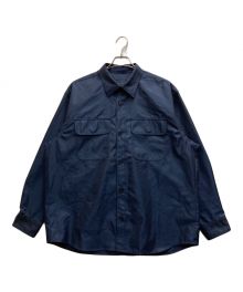 SOPH.（ソフネット）の古着「HIGH TWISTED LIGHT TWILL OVERSIZED SHIRT」｜ネイビー