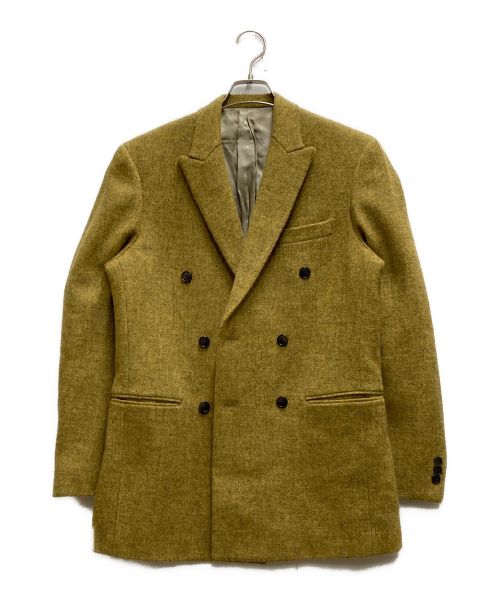 Mr.Gentleman（ミスタージェントルマン）Mr.Gentleman (ミスタージェントルマン) Harris Tweed (ハリスツイード) ツイードジャケット イエロー サイズ:Ⅼの古着・服飾アイテム