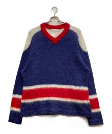 ROTOL（ロトル）の古着「MOHAIR HOCKEY KNIT」｜レッド×ブルー