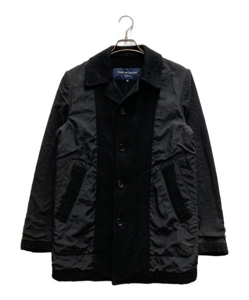 COMME des GARCONS HOMME（コムデギャルソン オム）COMME des GARCONS HOMME (コムデギャルソン オム) インサイドアウトウールコート ブラック サイズ:Sの古着・服飾アイテム