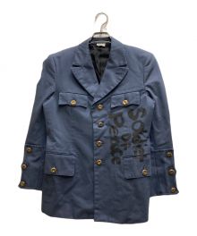 COMME des GARCONS HOMME PLUS（コムデギャルソンオムプリュス）の古着「金ボタンメッセージジャケット」｜ネイビー