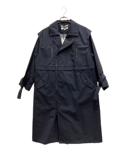 F/CE.（エフシーイー）F/CE. (エフシーイー) WATERPROOF CORDURA WOOL RIDERS COAT ネイビー サイズ:Sの古着・服飾アイテム