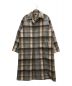 AURALEE（オーラリー）の古着「WOOL CHECK MELTON LONG SOUTIEN COLLAR COAT」｜ベージュ