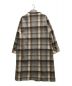 AURALEE (オーラリー) WOOL CHECK MELTON LONG SOUTIEN COLLAR COAT ベージュ サイズ:4：40000円