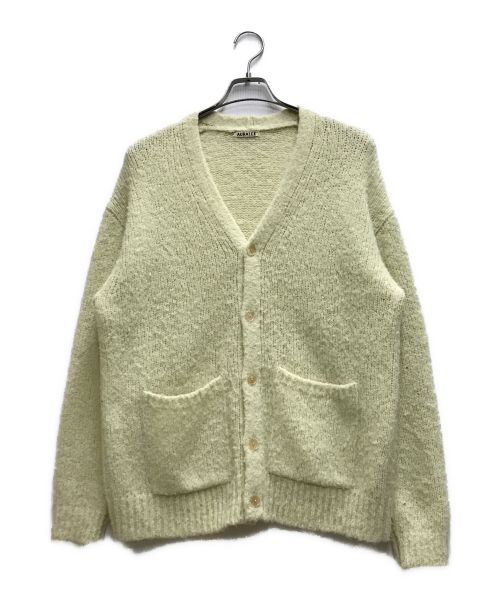 AURALEE（オーラリー）AURALEE (オーラリー) ALPACA WOOL SUPER LIGHT KNIT BIG CARDIGAN グリーン サイズ:4の古着・服飾アイテム