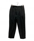 Graphpaperグラフペーパー）の古着「SCALE OFF WOOL TAPERED TROUSERS」｜ブラック