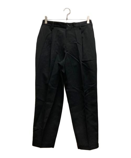 Graphpaper（グラフペーパー）Graphpaper (グラフペーパー) SCALE OFF WOOL TAPERED TROUSERS ブラック サイズ:1の古着・服飾アイテム