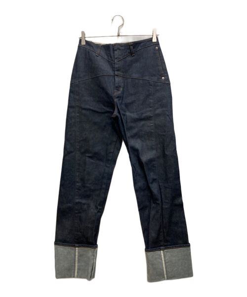 FETICO（フェティコ）FETICO (フェティコ) 12OZ HIGH-RISE COATING JEANS インディゴ サイズ:2の古着・服飾アイテム