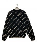 BALENCIAGAバレンシアガ）の古着「Logomania All Over Sweater」｜ブラック