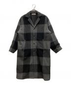 COOTIE PRODUCTIONSクーティープロダクツ）の古着「Napping Buffalo Check Shop Coat」｜グレー