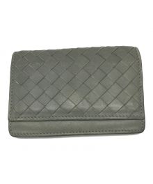 BOTTEGA VENETA（ボッテガベネタ）の古着「イントレチャートカードケース」｜グレー