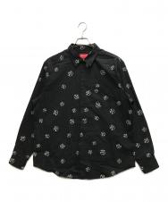 Supreme (シュプリーム) PiL shirt ブラック×グレー サイズ:M