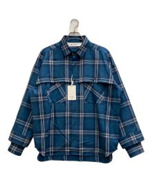 KYOU（キョウ）の古着「RIO Double Sleeve Wool Over Shirt」｜ネイビー