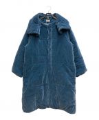 UNDECORATEDアンデコレイテッド）の古着「Cotton Velvet Padding Coat」｜ブルー