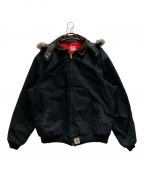 CarHarttカーハート）の古着「Quilted Flannel Lined Santa Fe Jacket」｜ブラック