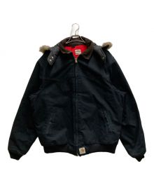 CarHartt（カーハート）の古着「Quilted Flannel Lined Santa Fe Jacket」｜ブラック