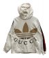 GUCCI（グッチ）の古着「シェリーライン スリーストライプ トレフォイル ロゴ スウェット パーカー」｜ホワイト