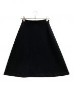 BORDERS at BALCONYボーダーズアットバルコニー）の古着「AIR TWIST WOOL SKIRT」｜ブラック