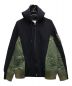 sacai（サカイ）の古着「Sponge Sweat MA-1 Zip Hoodie」｜カーキ×ネイビー