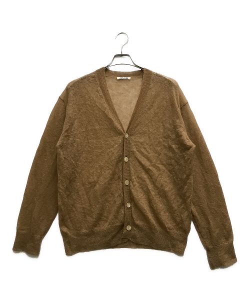 AURALEE（オーラリー）AURALEE (オーラリー) KID MOHAIR SHEER KNIT CARDIGAN ベージュ サイズ:3の古着・服飾アイテム