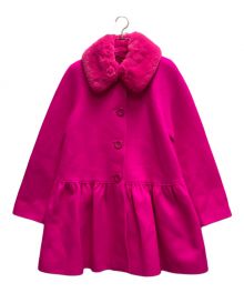 Kate Spade（ケイトスペード）の古着「Faux Fur Flounce Wool Coat」｜ピンク