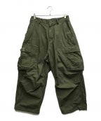 NEIGHBORHOODネイバーフッド）の古着「WIDE CARGO PANTS」｜グリーン