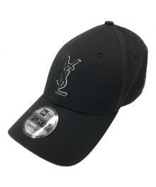 New Era×Yves Saint Laurent（ニューエラ×イヴサンローラン）の古着「モノグラムキャップ」｜ブラック