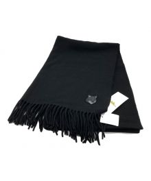 maison kitsune（メゾンキツネ）の古着「BOLD FOX HEAD SCARF」｜ブラック