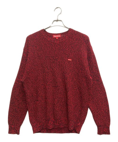 SUPREME（シュプリーム）SUPREME (シュプリーム) Melange Rib Knit Sweater レッド×ブラック サイズ:Lの古着・服飾アイテム