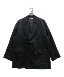 MAISON SPECIAL（メゾンスペシャル）の古着「Prime-Over Wool Chambray Peaked Lapel Double Tailored Jacket」｜ブラック