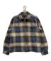 stussy（ステューシー）の古着「BRUSHED WOOL PLAID ZIP SHIRT」｜ブルー×ブラウン