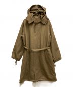 AURALEEオーラリー）の古着「LIGHT MELTON LONG HOODED COAT」｜ベージュ