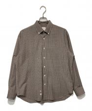 the nerdys (ザナーディーズ) WOODY.A b.d check shirt ブラウン サイズ:L