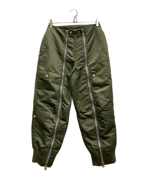 JOHN LAWRENCE SULLIVAN（ジョン ローレンス サリバン）JOHN LAWRENCE SULLIVAN (ジョン ローレンス サリバン) Nylon satin bomber pants オリーブ サイズ:Sの古着・服飾アイテム