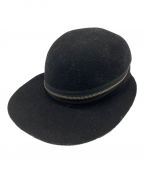 YOHJI YAMAMOTOヨウジヤマモト）の古着「Black Wool Cap」｜ブラック