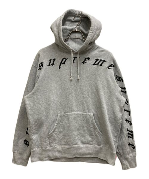 SUPREME（シュプリーム）SUPREME (シュプリーム) Raised Embroidery Hooded Sweatshirt グレー サイズ:Mの古着・服飾アイテム