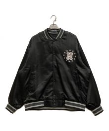 HUF（ハフ）の古着「GALACTIC STACK BASEBALL JACKET」｜ブラック